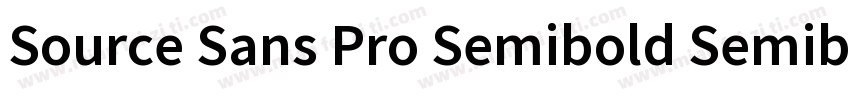 Source Sans Pro Semibold Semibold字体转换